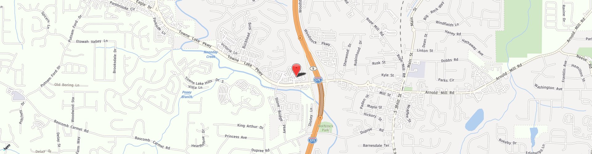 Location Map: 900 Towne Lake Pkwy Woodstock, GA 30189